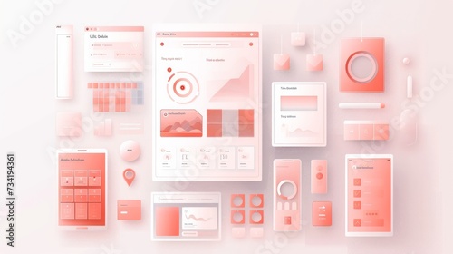 A modern and stylish user interface (UI) design, seamlessly merging with user experience (UX) elements to form an innovative and cohesive composition