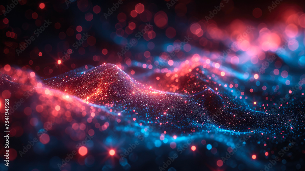 Fototapeta premium Techno Cosmos: Exploring the Wired Universe