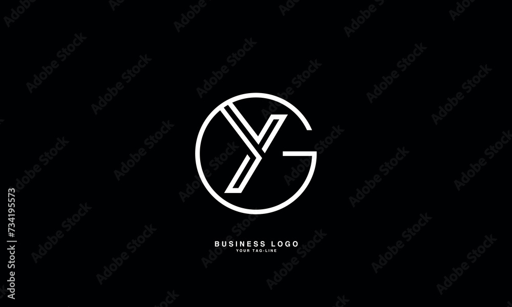 GY, YG, G, Y, Abstract Letters Logo Monogram GY, YG, G, Y, Abstract Letters Logo Monogram