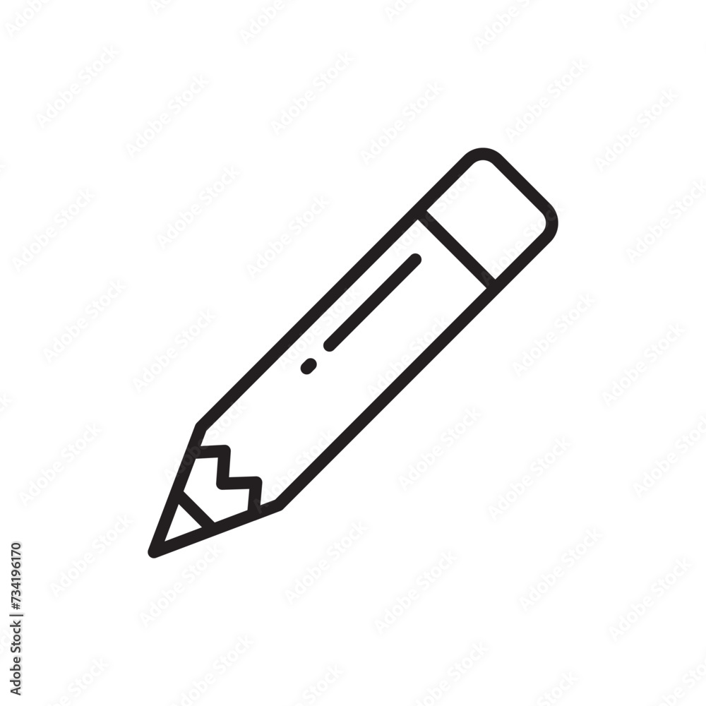 Pencil vector icon. Pencil for drawing flat sign design. Pencil symbol pictogram. UX UI icon Pencil vector icon. Pencil for drawing flat sign design. Pencil symbol pictogram. UX UI icon