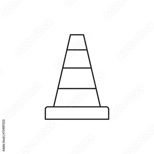 Road cone vector icon. Road cone flat sign design. Road cone symbol pictogram. UX UI icon