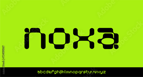 NOXA FONT VECTOR DISPLAY FUTURISTIC Y2K ELECTRONIC