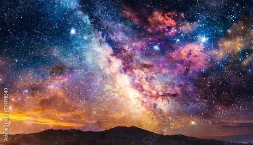 colorful space galaxy cloud nebula stary night cosmos © Robert