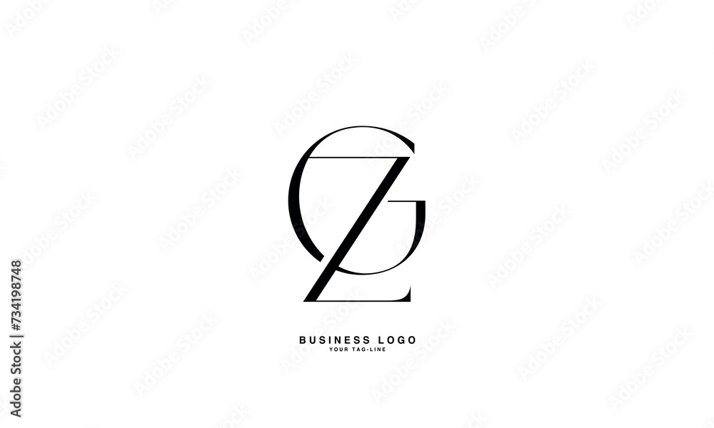 GZ, ZG, G, Z, Abstract Letters Logo Monogram GZ, ZG, G, Z, Abstract Letters Logo Monogram