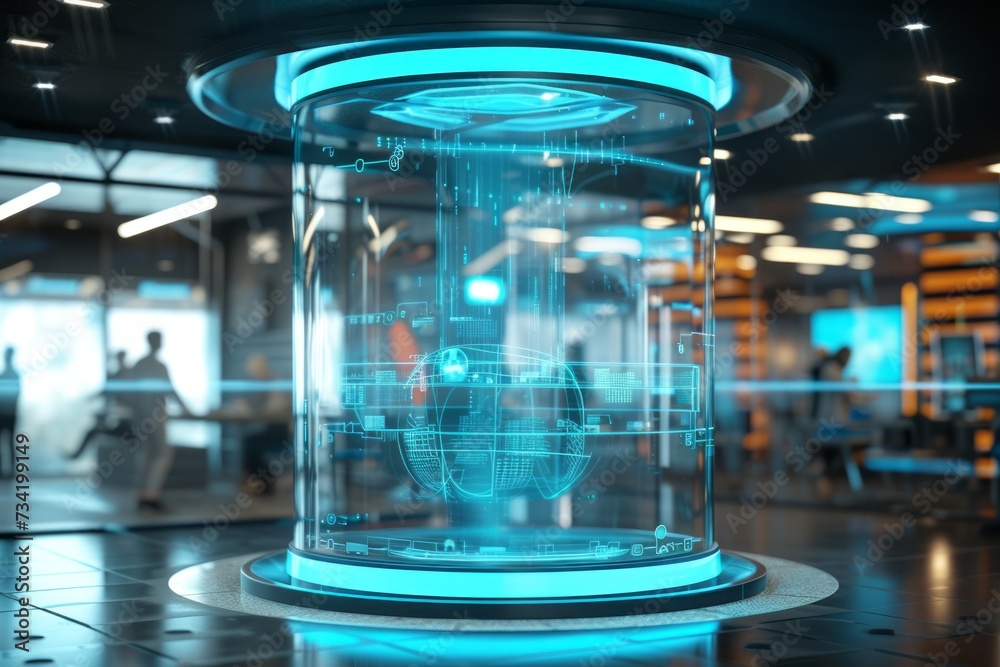 A futuristic center to help customers with virtual reality A futuristic center to help customers with virtual reality