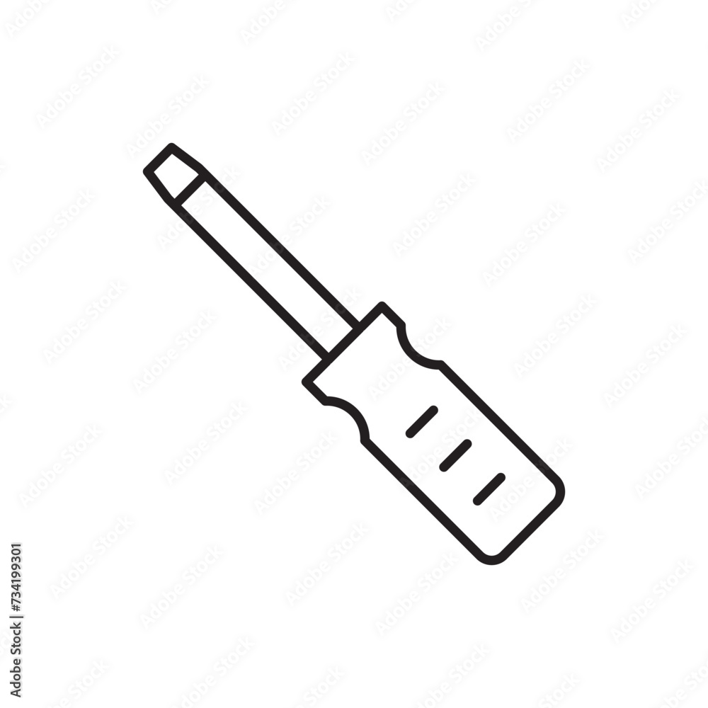 Screwdriver vector icon. Turn-screw tool flat sign design. Screwdriver flat symbol pictogram. UX UI icon Screwdriver vector icon. Turn-screw tool flat sign design. Screwdriver flat symbol pictogram. UX UI icon