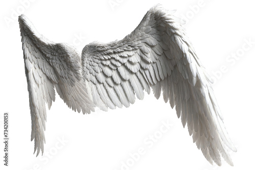 photorealistic angel wings on a transparent background