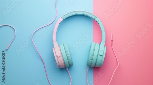 High-quality headphones on a white background. Headphone product photo beats
