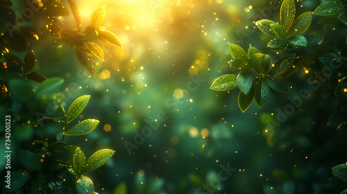 a transparant background background mid green with blurred lighter green lights photo