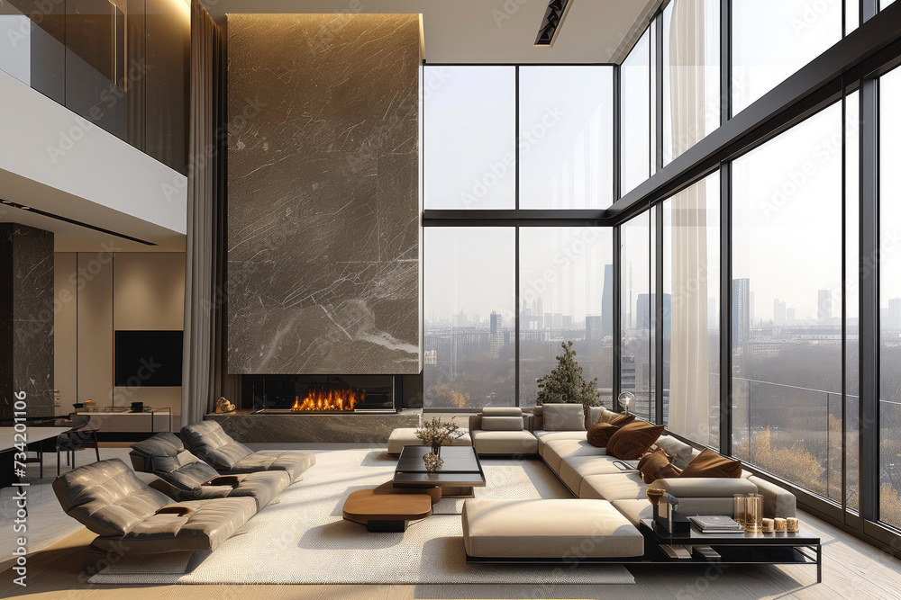 Windowed Wonder: A Minimalist Dream with City Views Windowed Wonder: A Minimalist Dream with City Views
