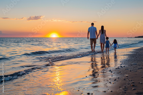 Sunset Serenity: Family Beachfront Adventure
