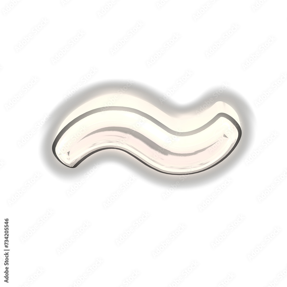 Glowing silver 3d symbol Glowing silver 3d symbol