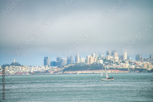 San Francisco skyline on a cloudy day © jovannig