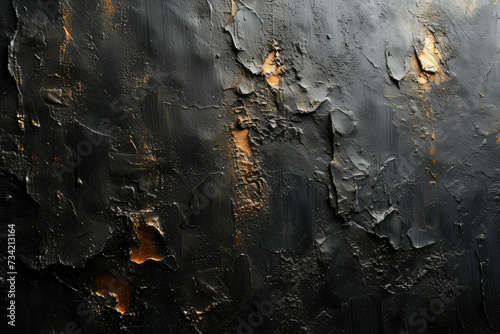 Enigmatic Seas: Abstract Rust on Smooth Black