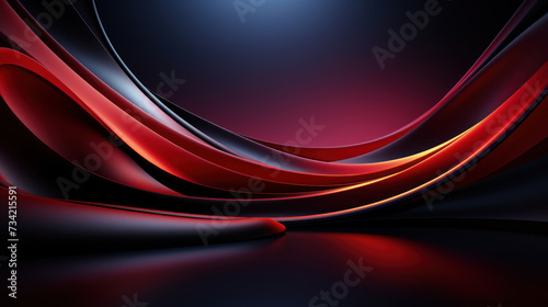 Abstract glowing background with linies in burgundy red and black color as wallpaper illustration