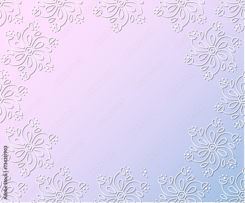 Floral frames, flowers background, vector