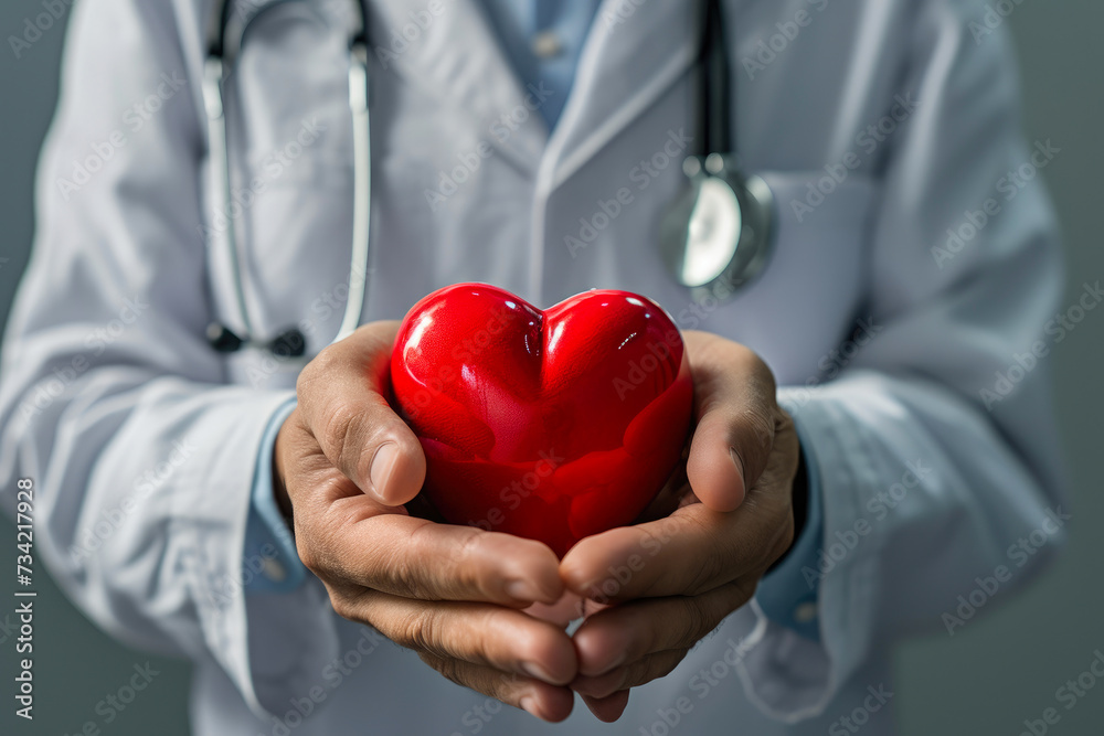 Professional Cardiologist and Heart Health Concept Professional Cardiologist and Heart Health Concept