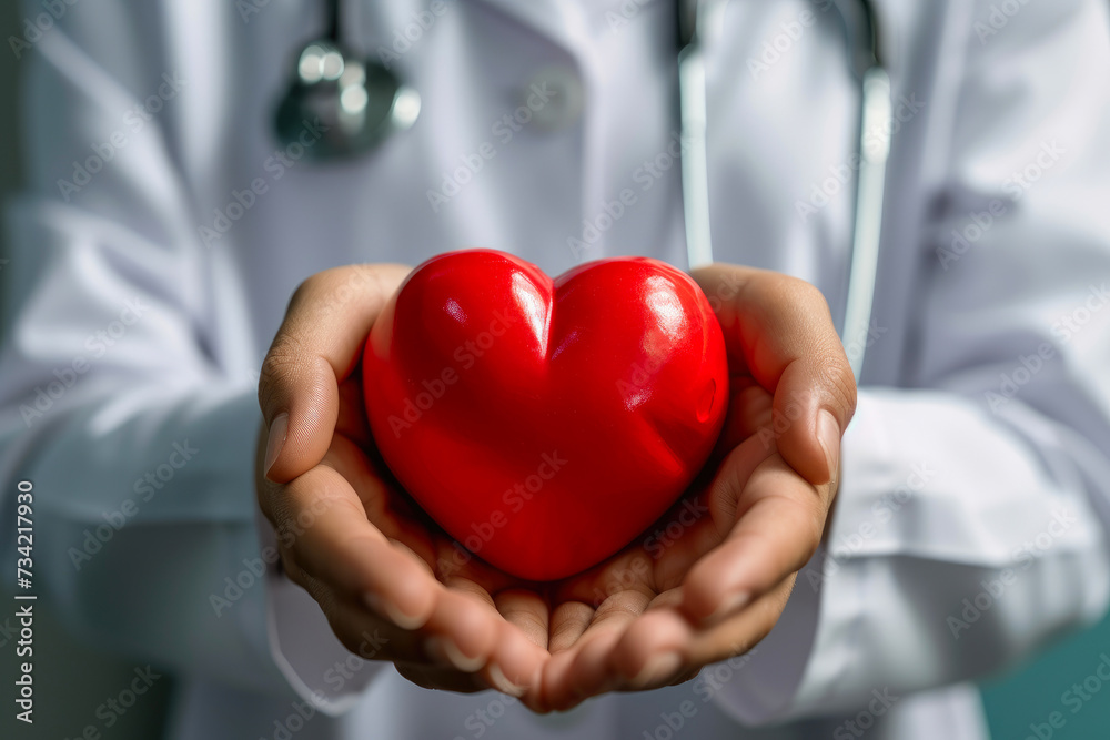Cardiologist's Embrace of Heart Health: Medical Symbolism