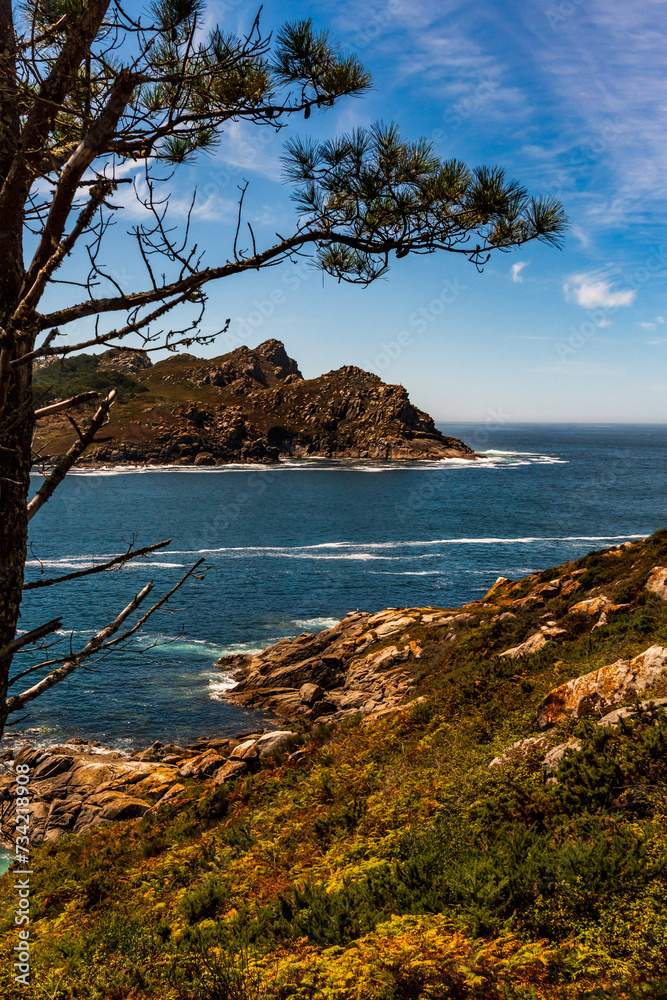 Paisaje en Islas Cíes, Galicia.