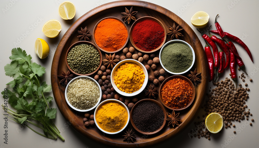A bowl of spicy curry, a culinary masterpiece of flavors generated by AI