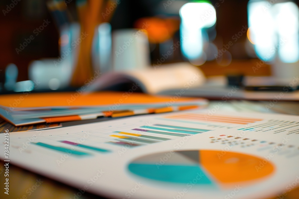 business reports and graphs on top of paper, business graphs, and business chart business reports and graphs on top of paper, business graphs, and business chart
