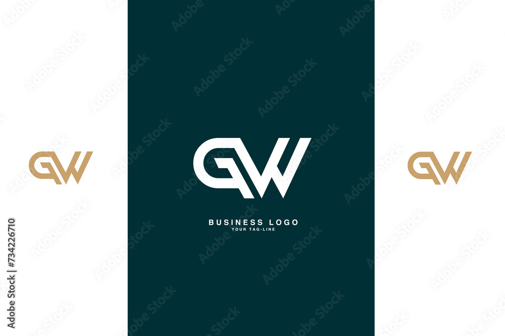 GW, WG, G, W, Abstract Letters Logo Monogram GW, WG, G, W, Abstract Letters Logo Monogram