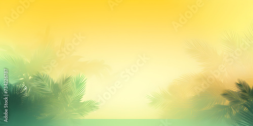 Gradient yellow and green abstract tropical theme background