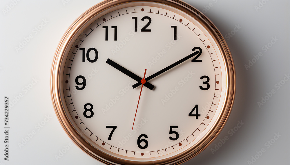 Clock face symbolizes time, success, and business ideas in office generated by AI