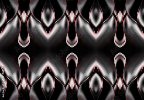 Silver red suggestive beauty design for high relief in metal