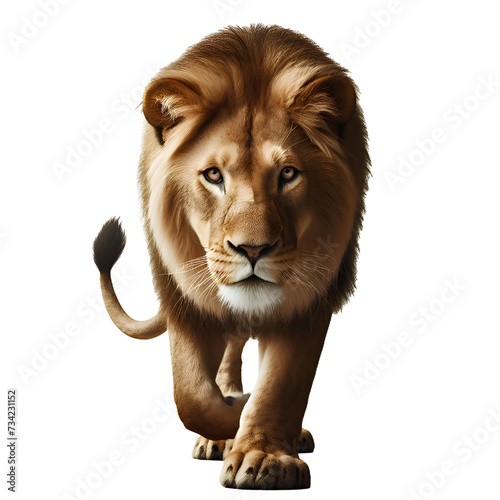 Lion isolated on white background