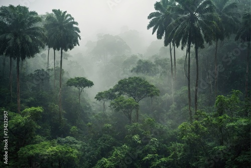 Jungle forests in fog © Kirill
