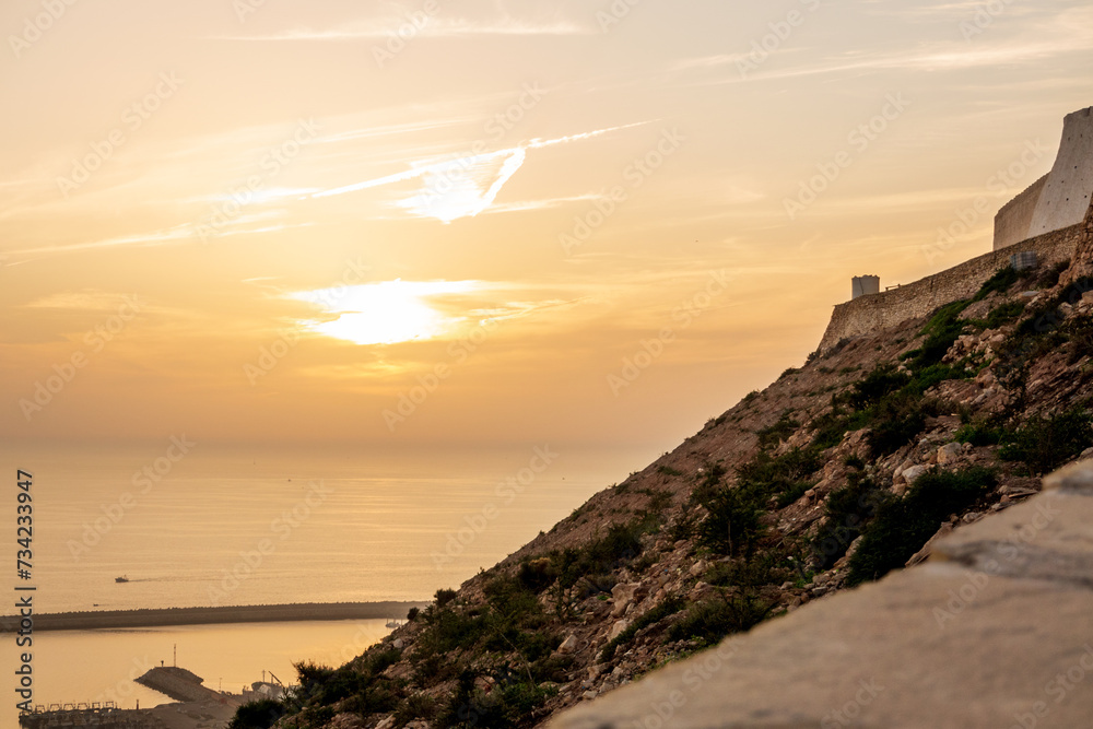 The Kasbah of Agadir Oufla on sunset in Agadir town, Morocco