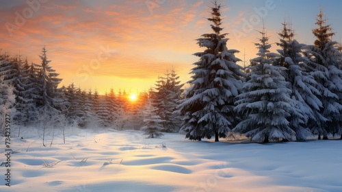 cozy winter holidays pine snow