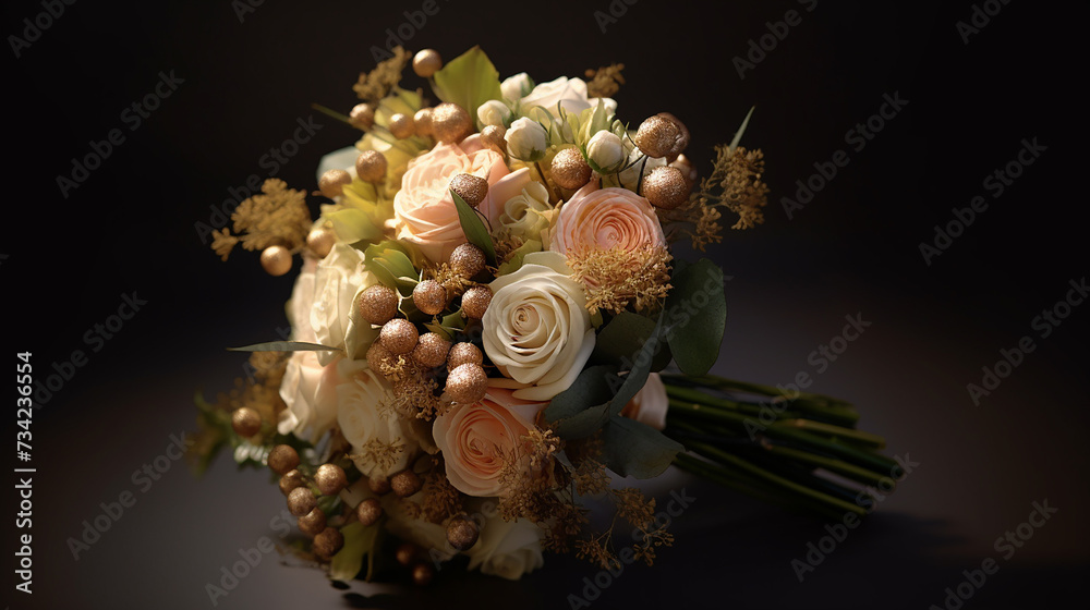 3d rendered photo of bouquet made with generative AI