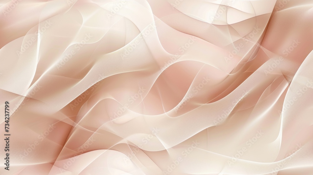 Obraz premium a close up of a white and pink wallpaper with a pattern of wavy, wavy, pleated fabric on it's sides and a light pink background.