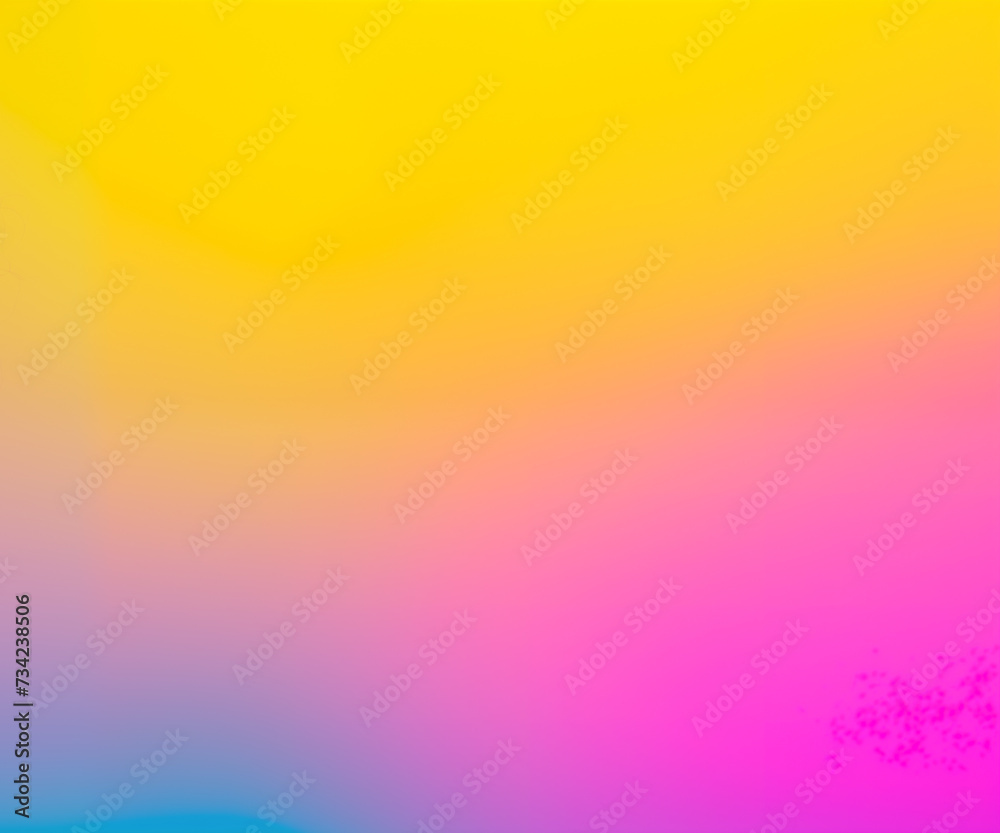 Fototapeta premium Soft gradient background with smooth blurred yellow, pink colors. Vivid colourful spring, summer backdrop for copy space text for web, mobile and social by Vita.