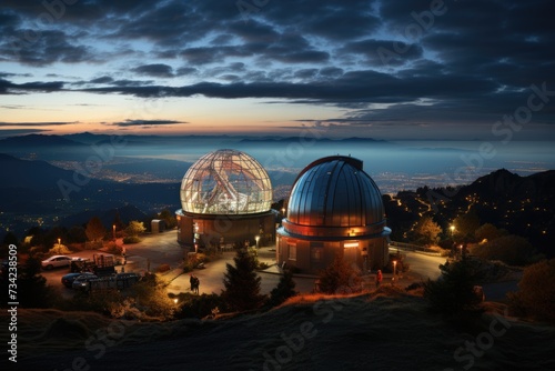 Astronomical Observatory seeks foul stars with telescopes focused on the night sky., generative IA