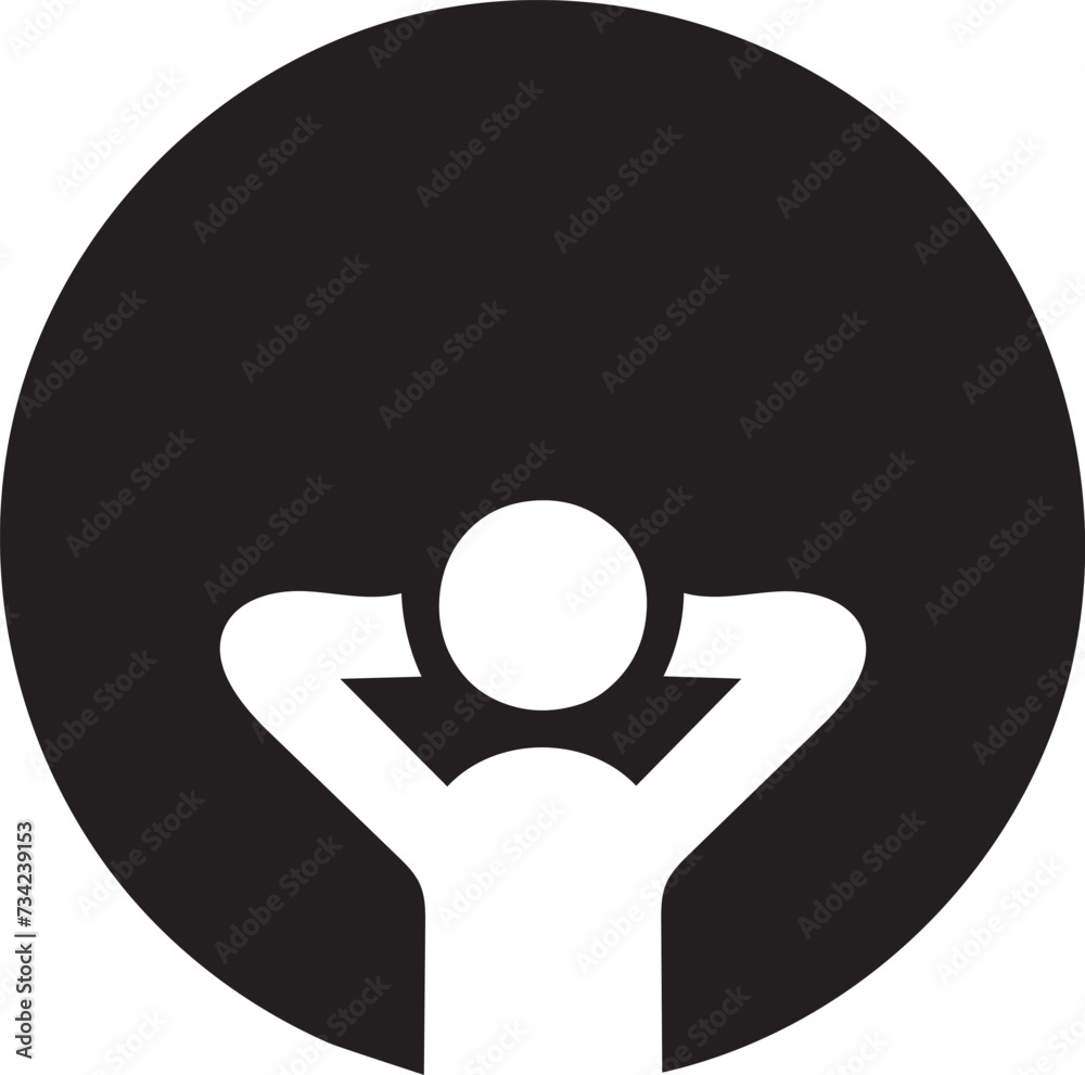 Relaxation in Repose icon vector Relaxation in Repose icon vector