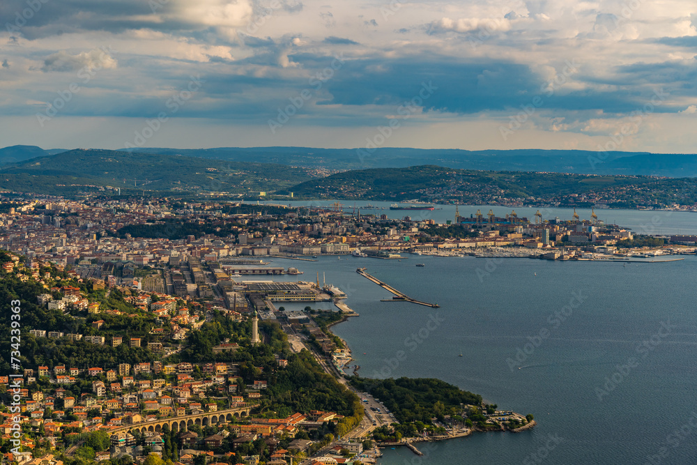 aerial view of Trieste