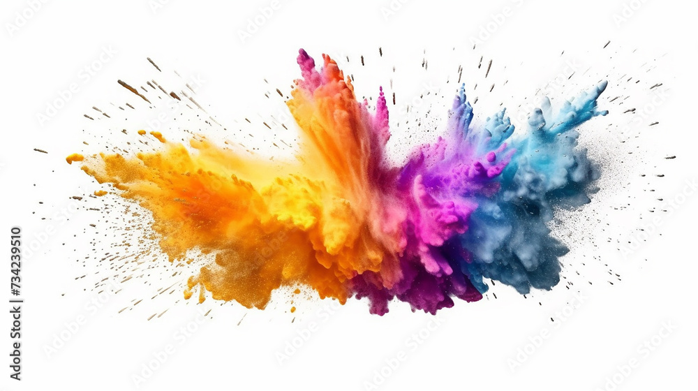 3d rendered photo of paint splash made with generative AI