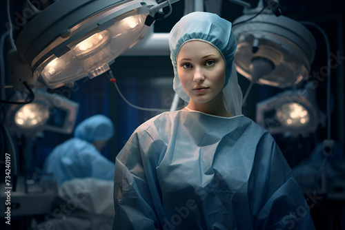 woman surgeon in the Operating Theatre