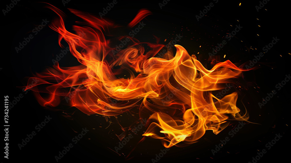 Fiery Dance: Embers Aglow. Generative AI Fiery Dance: Embers Aglow. Generative AI