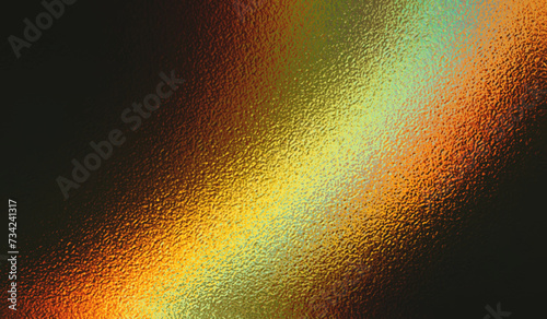 Flare background. Neon color gradient effect. Dark metal texture. Light metalic glass. Abstract shine bokeh. Sparkle design for print. Bright glow poster. Noise blur backdrop. Vector illustration