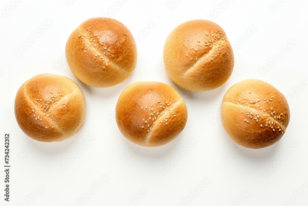 bun bread closeup isolated on white background bun bread closeup isolated on white background