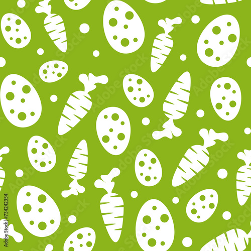 Easter white shapes | Seamless repeat pattern (ID: 734242354)