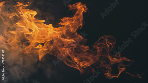 Fiery Dance: Embers Aglow. Generative AI