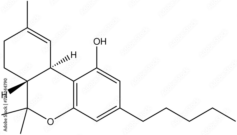 Tetrahydrocannabinol THC Chemie Strukturformel