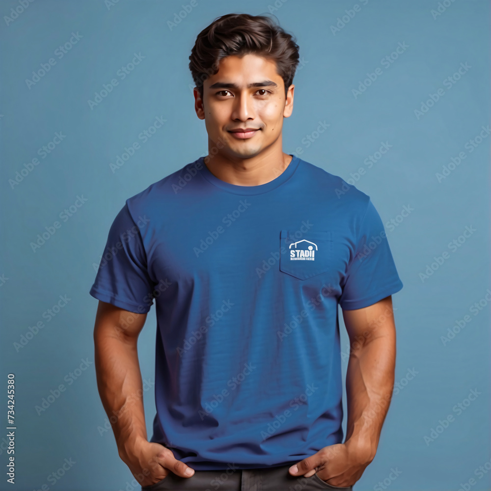 Fototapeta premium Create Your Style: Customizable Minimalist T-Shirt Mockup