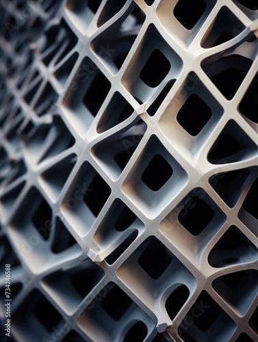 3d rendering of a metal mesh. Generative AI.