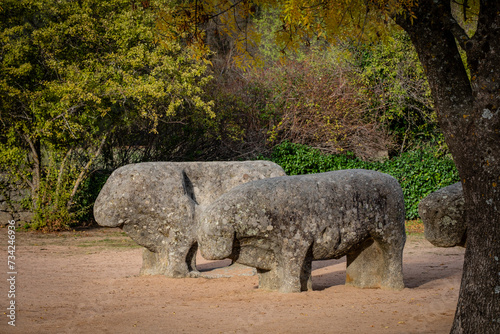 Bulls of Guisando, Vetón sculptural group, 4th and 3rd centuries BC, Iron Age, Ávila, province of Ávila, autonomous community of Castilla y León, Spain photo